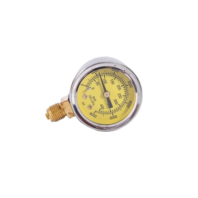 Κίτρινο μανόμετρο 54mm 63mm μετρητών πίεσης αερίου αυτοκινήτων φυσικού αερίου CNG